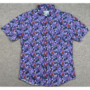 Crescent Creepers Men's Short Sleeve Button‎ Up Shirt Size Small